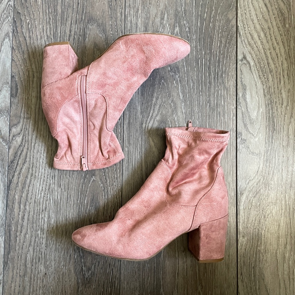 Pink Ankle Booties